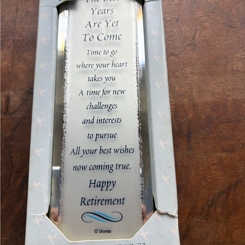Vintage Mirrored Reflections Retirement Gift New In box